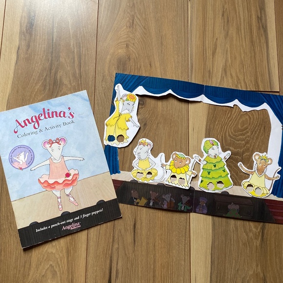 Angelina Ballerina Activity Book W/ Finger Puppet Show - Picture 1 of 11